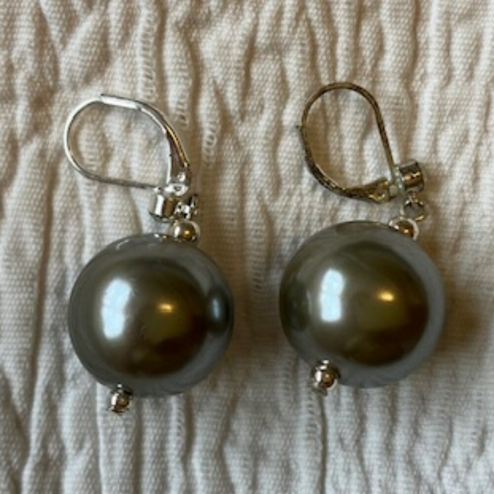 Cool Gunmetal Ball Earrings